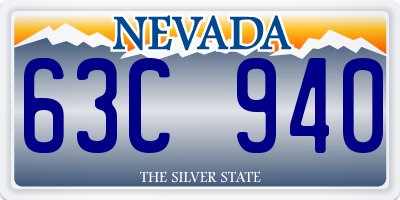 NV license plate 63C940