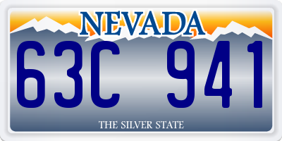 NV license plate 63C941