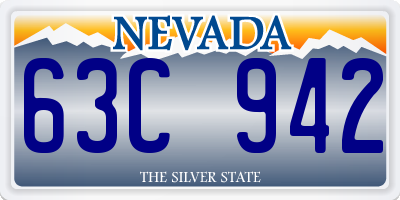 NV license plate 63C942