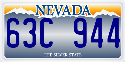 NV license plate 63C944