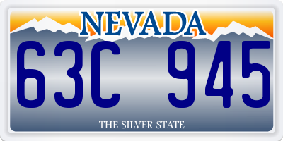 NV license plate 63C945