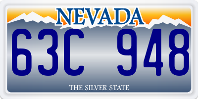 NV license plate 63C948