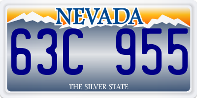 NV license plate 63C955