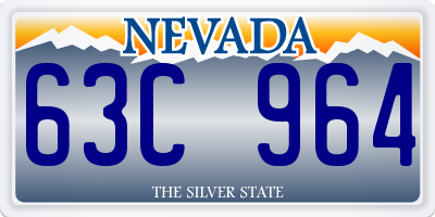 NV license plate 63C964