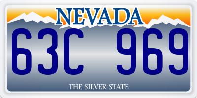 NV license plate 63C969