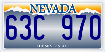 NV license plate 63C970
