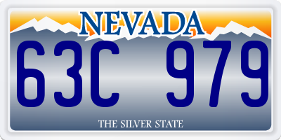 NV license plate 63C979