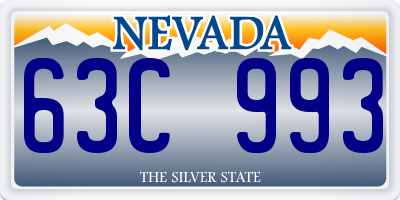 NV license plate 63C993