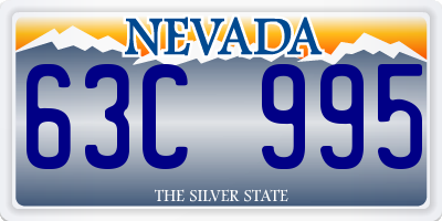 NV license plate 63C995