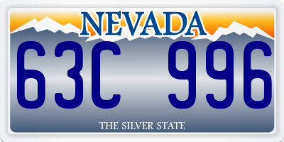 NV license plate 63C996