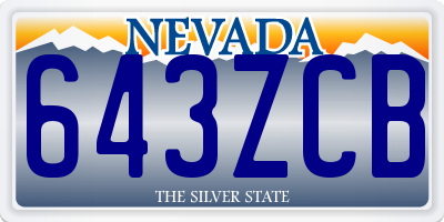 NV license plate 643ZCB