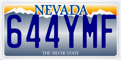 NV license plate 644YMF