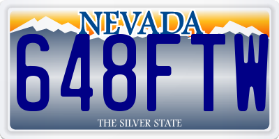 NV license plate 648FTW
