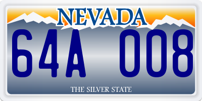 NV license plate 64A008