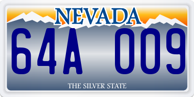 NV license plate 64A009