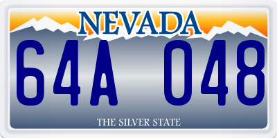NV license plate 64A048