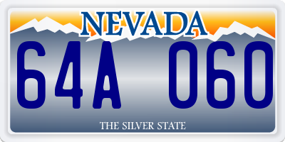 NV license plate 64A060