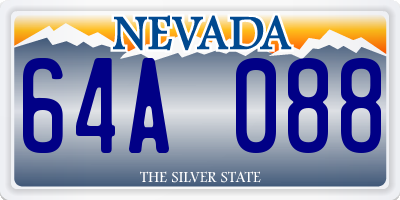 NV license plate 64A088