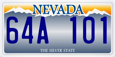 NV license plate 64A101