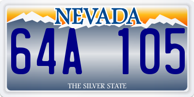 NV license plate 64A105