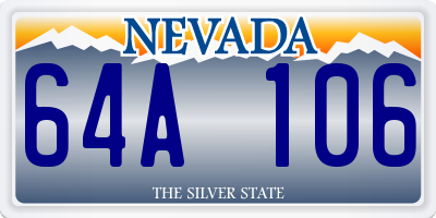 NV license plate 64A106