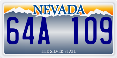 NV license plate 64A109