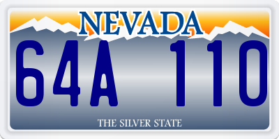 NV license plate 64A110