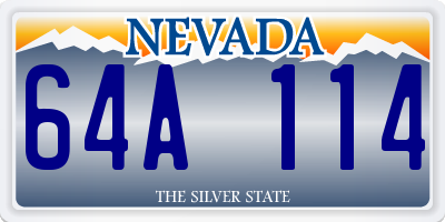 NV license plate 64A114