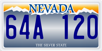 NV license plate 64A120