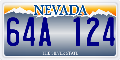 NV license plate 64A124