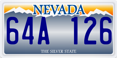 NV license plate 64A126