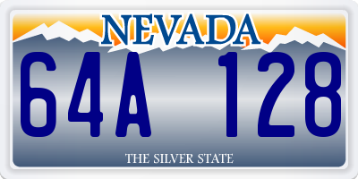 NV license plate 64A128