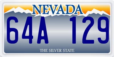 NV license plate 64A129