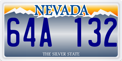 NV license plate 64A132