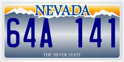 NV license plate 64A141