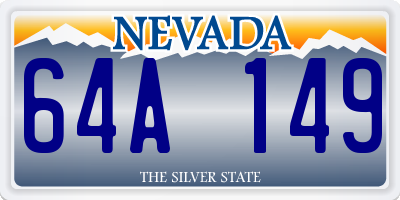 NV license plate 64A149