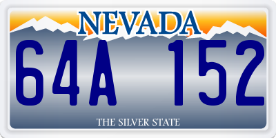 NV license plate 64A152