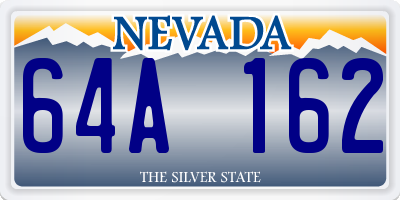 NV license plate 64A162