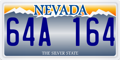 NV license plate 64A164