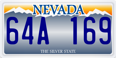NV license plate 64A169