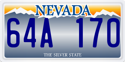 NV license plate 64A170