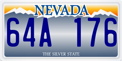 NV license plate 64A176