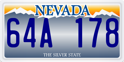 NV license plate 64A178