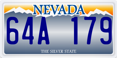 NV license plate 64A179
