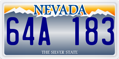 NV license plate 64A183