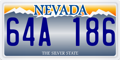 NV license plate 64A186