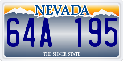 NV license plate 64A195