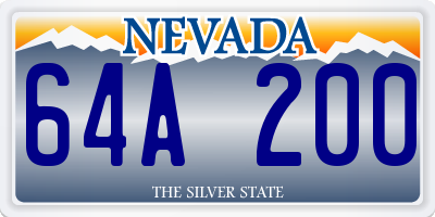 NV license plate 64A200