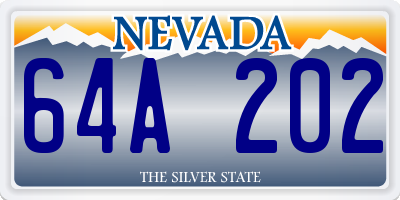NV license plate 64A202