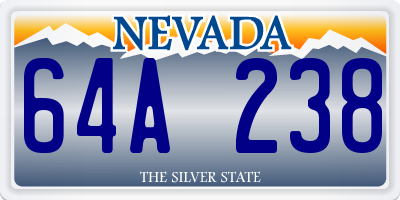 NV license plate 64A238